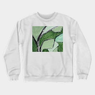 Mint Green Abstract Art Crewneck Sweatshirt